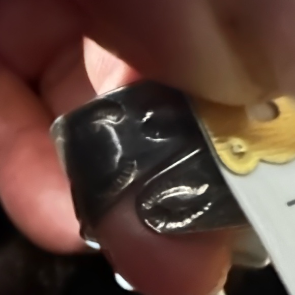 Ring Adjustable-Kingman Turquoise and Spiny Oyster flower Ring - Picture 10 of 12